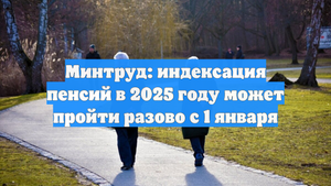 Минтруд: индексация пенсий в 2025 году может пройти разово с 1 января