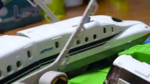 踏切事故　新幹線700系と宮崎交通高速バス　～プラレール～