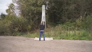 Установка зонта для кафе