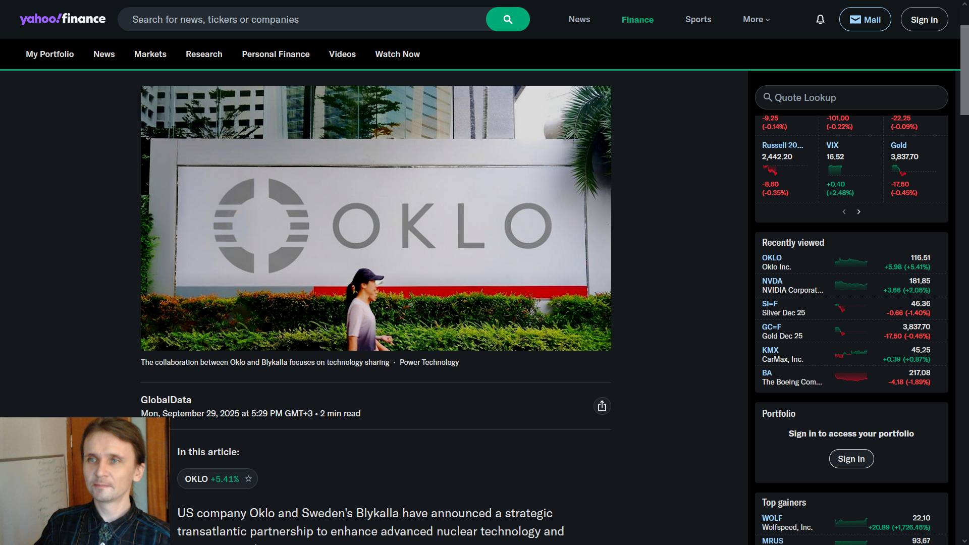 Oklo. Интерес к малым модульным реакторам как отражение настроения инвестора в ИИ