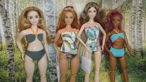 Обзор на Купальники для Барби и новые два фона+растения