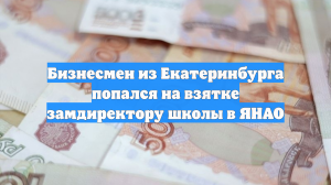 Бизнесмен из Екатеринбурга попался на взятке замдиректору школы в ЯНАО