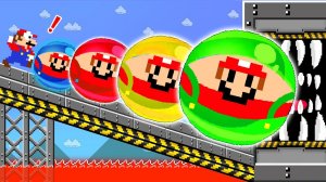 🍉 Mario vs Marble Race SUIKA. Арбузный лабиринт бедствий.