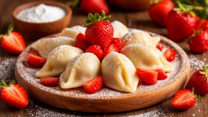 Вареники с творогом и клубникой рецепт  Как приготовить вареники [Семейные рецепты]