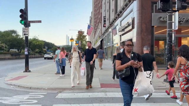 Прогулка по Чикаго 🍁 Прекрасная пятничная осенняя атмосфера 26 сентября 2025 г. смотреть онлайн