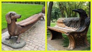 Садовые скамейки со скульптурами животных и птиц: очарование и уют в вашем саду 🌳