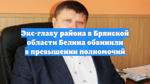 Экс-главу района в Брянской области Белина обвинили в превышении полномочий