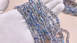 Искрящиеся бусины рондели 6х4мм