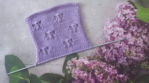 МК Узор спицами _Бантики_