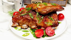 Ребрышки барбекю BBQ в аэрогриле. Сочные и ароматно вкусные.