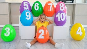 Учим цифры от 1 до 10 вместе! Видео от Влада и Ники!