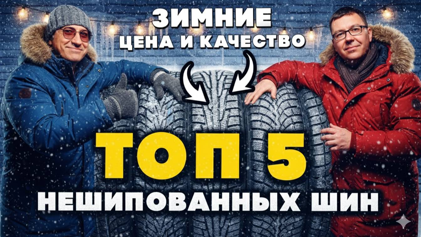 ТОП 5 зимних нешипованных шин 2025: цена и качество