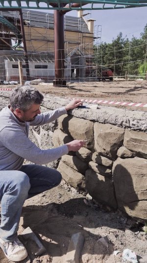 оформление  парапета декоративгый камень арт бетон мастер Вячеслав Христенко.