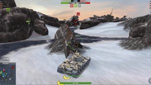 Играю в Tanks Blitz - Бой на советском ТТ 5 уровня КВ-1