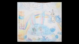 Как рисует моя сестра, 5 лет ^_^ Зайчик   (чмок))