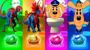 Coffin Dance Динозавры и Шериф Лабрадор 173 уровень | МУЛЬТФИЛЬМЫ ДИНОЗАВРЫ в Tiles Hop