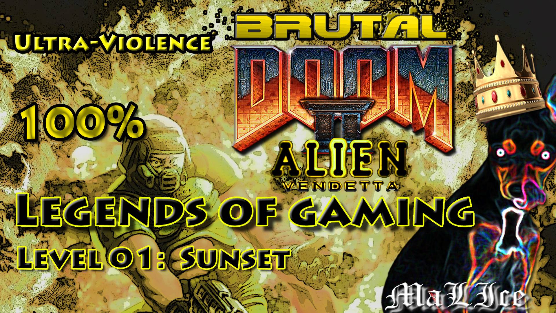 Brutal Doom Alien Vendetta - Level 01: Sunset
