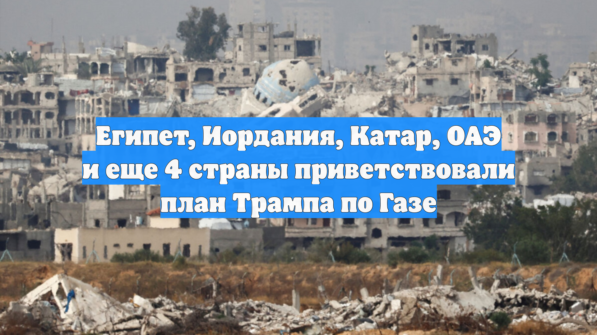 Египет, Иордания, Катар, ОАЭ и еще 4 страны приветствовали план Трампа по Газе