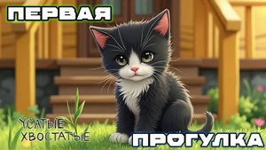 Первая прогулка кота Тайфуна