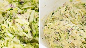 Кабачковые оладьи в духовке