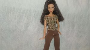 Обзор на одежду для Барби от Виана - брюки и кофточка