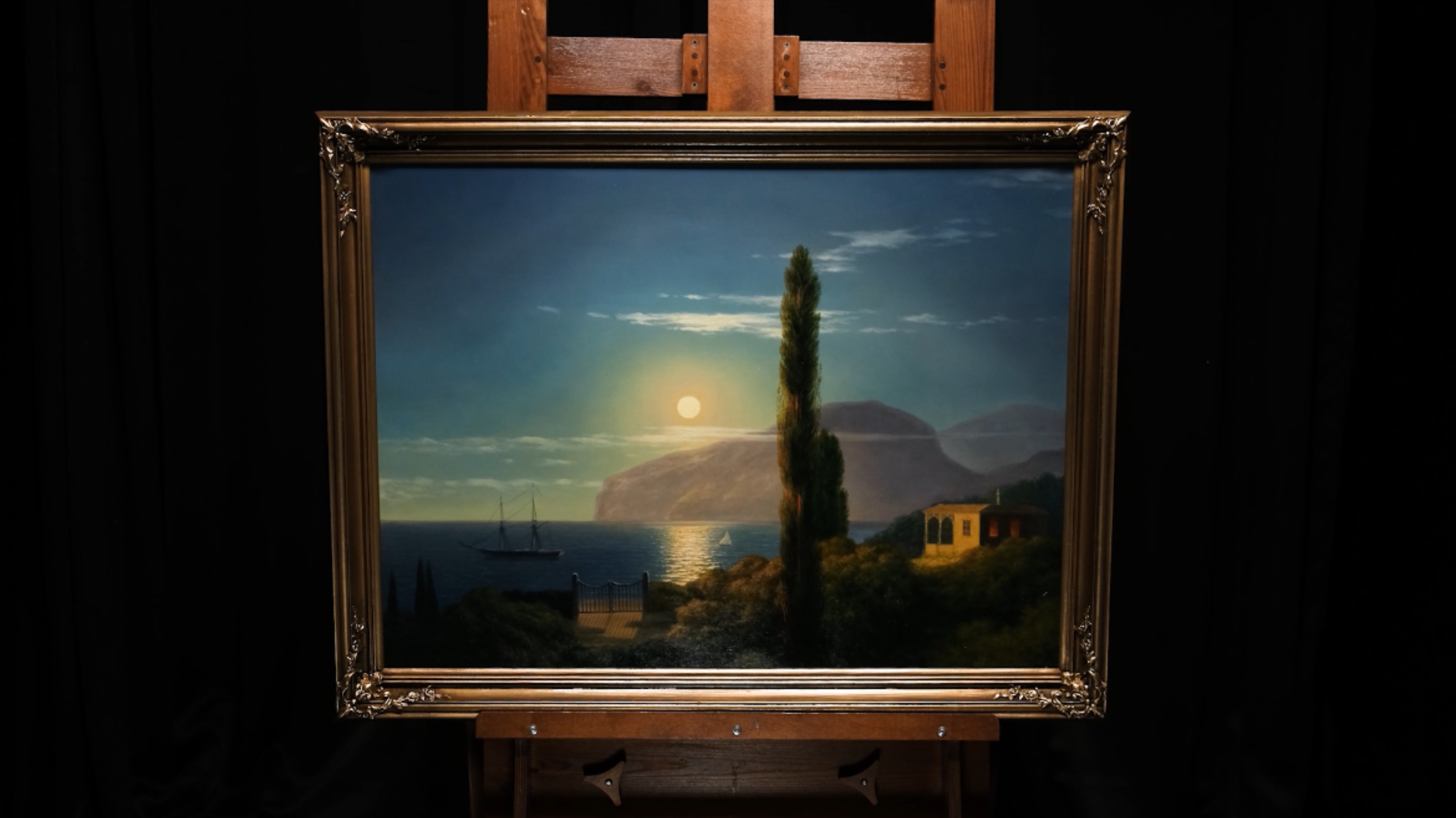 Иван Айвазовский "Лунная ночь в Крыму" смотреть онлайн