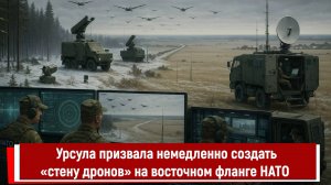 Урсула призвала немедленно создать «стену дронов» на восточном фланге НАТО