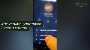 Как удалить участника из чата ватсап