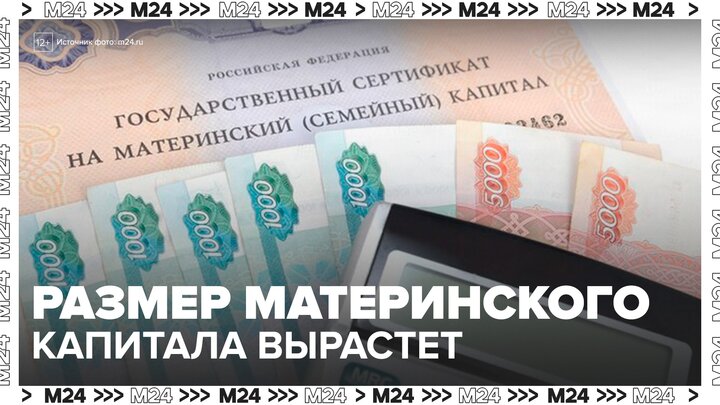 Размер материнского капитала вырастет в России с 1 февраля - Москва 24