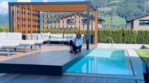 Шикарная Автоматическая терраса для бассейна на пульте управления с беседкой