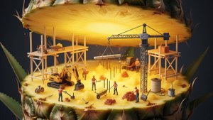 Мини-рабочие и Большой Ананас! | ИИ Видео | Ai Video