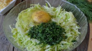 Кабачковые оладьи с сыром и зеленью