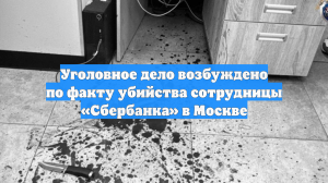 Уголовное дело возбуждено по факту убийства сотрудницы «Сбербанка» в Москве