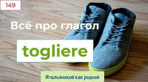 Всё про глагол TOGLIERE, его значения и употребления в предложениях – 149