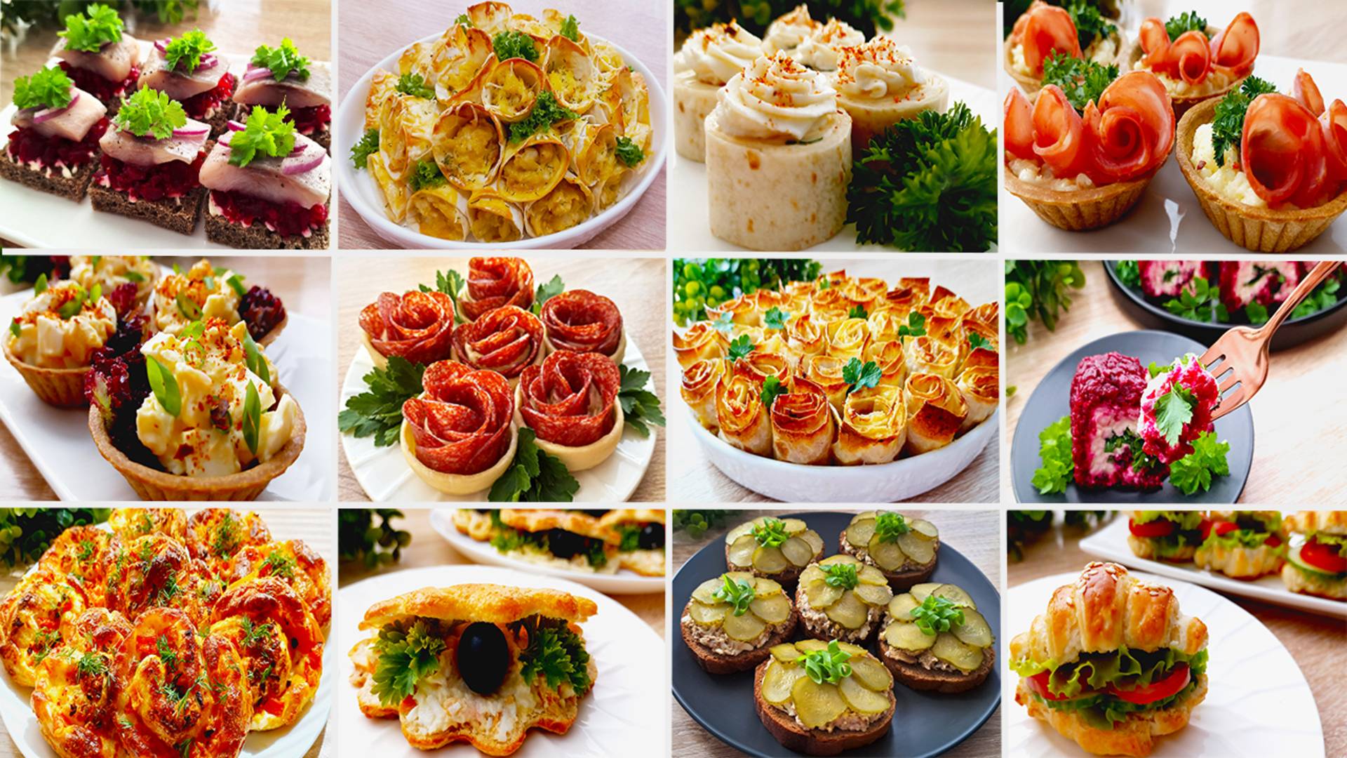 Закуски для Праздничного Стола 🔥Топ-12 рецептов 😋 Просто и Вкусно! на Рождество и Новый год 2025