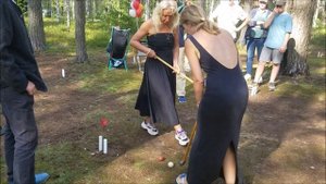 Битва блондинок в черном. Турнир в Комарово, август2024. Петербургский крокет