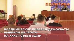 Владимирские либерал-демократы выбрали делегата на XXХVII съезд ЛДПР