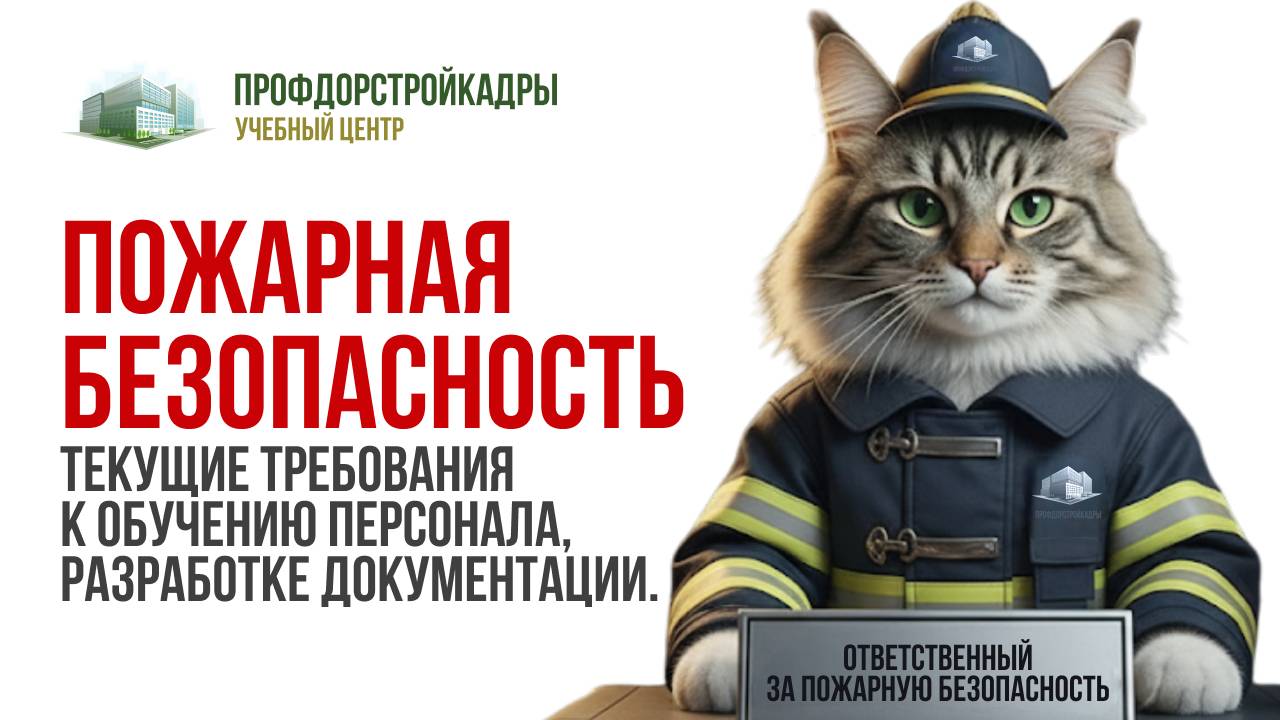 Пожарная безопасность. Текущие требования к обучению персонала разработке документации. смотреть онлайн