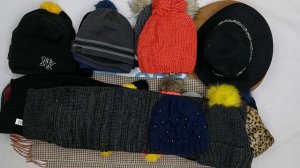 38968 Шапки шарфы перчатки взрослые, 13пак, 14D, секонд (extra) оптом
