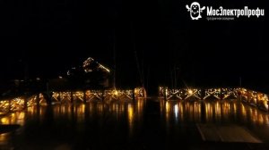 Обзор объектов _Тающие сосульки_. Оформление фасадов светодиодной бахромой. Оформление Крыши гибким