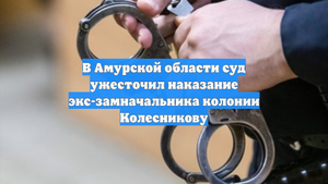 В Амурской области суд ужесточил наказание экс-замначальника колонии Колесникову