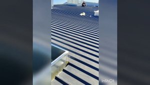 Монтаж зенитных фонарей с пневматической системой дымоудаления