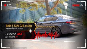 BMW 5 520d G30 с активной выхлопной системой ENGINEVOX