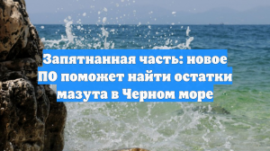 Запятнанная часть: новое ПО поможет найти остатки мазута в Черном море