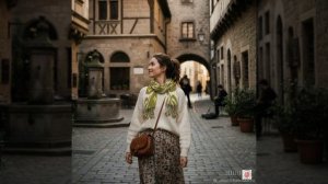 Женский шарф икат