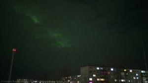 Северные сияния за тучами