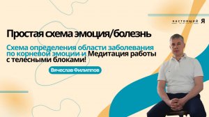 Схема определения связи эмоций и болезней, Медитация работы с телесными блоками