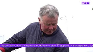 Посадка деревьев на территории ирбитской школы №9 в рамках экологической акции «Зеленая Россия»