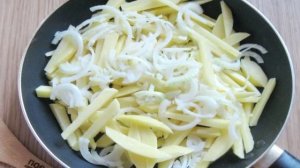 Картошка жареная с луком и чесноком