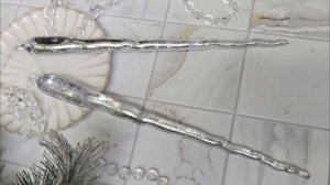 Набор ёлочных украшений СОСУЛЬКИ 'СЕРЕБРЯНЫЕ ЛУЧИ', 30 см, 2 шт., 1000334